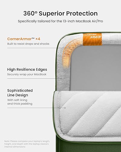 Vista 138 de tomtoc - Funda protectora de 360° para MacBook Air de 15 pulgadas M3/A3114 2024, M2/A2941 2023, laptop Surface de 15 pulgadas 7/6/5/4/3, Dell XPS 15