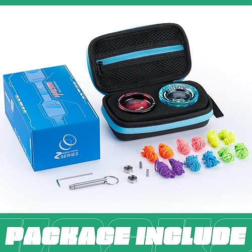 Miniatura 2 de MAGICYOYO Paquete de 2 Yoyo Responsive para niños, Yoyo V6 de metal profesional y Yoyo K2 de cristal, Yoyos profesionales de doble propósito con