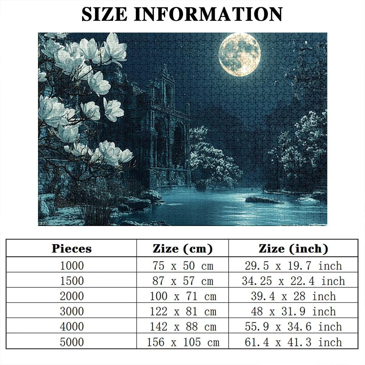 Puzzle 5000 sztuk Starry Night dla dorosłych, drewniane puzzle kwiatowe dla dorosłych, trudne drewniane łamigłówki, rodzinne gry edukacyjne, łamigłówki z pudełkiem na prezenty dekoracje do domu