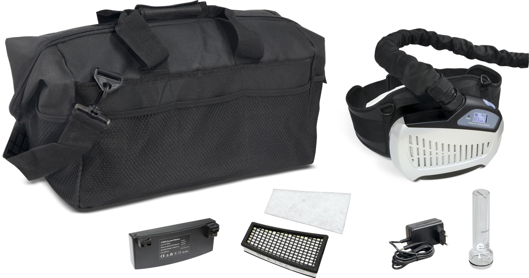 GYS, Masque de Soudage Respiratoire LCD GYSMATIC 3/9-13 G AIR True Color XL, Champ de Vision 100x60mm, Assombrissement Auto 0,04ms, Classe Optique 1/1/1/1, Filtre TH2 pour MMA, TIG, MIG/MAG & Meulage