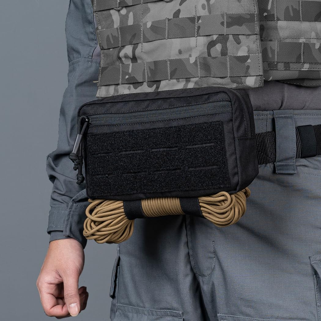 IDOGEAR MOLLE Dangler Pouch Admin Dump Drop Pouches Dual-Purpose Carrying Kit EDC Sub Abdominal Bag Hook and Loop 500D Nylon - Image 7