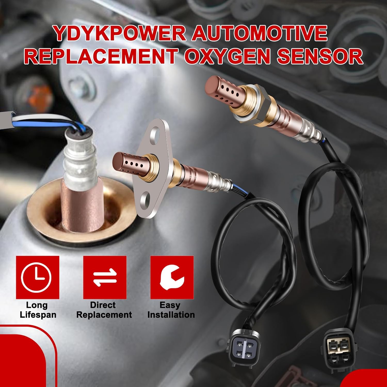 02 Sensor 234-4162 234-4169 Pack of 4, Oxygen O2 Sensor Compatible with Toyota for Sequoia 2001-2004, for Tundra 2000-2004