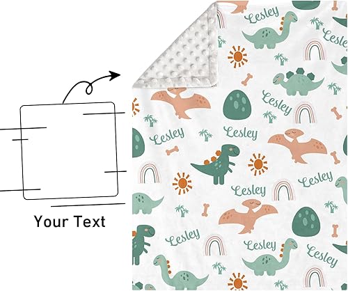 Miniatura 9 de Manta de doble capa para bebé con nombre personalizado, manta de ropa de cama personalizada con patrón blanco, para Halloween, para bebés, niños,