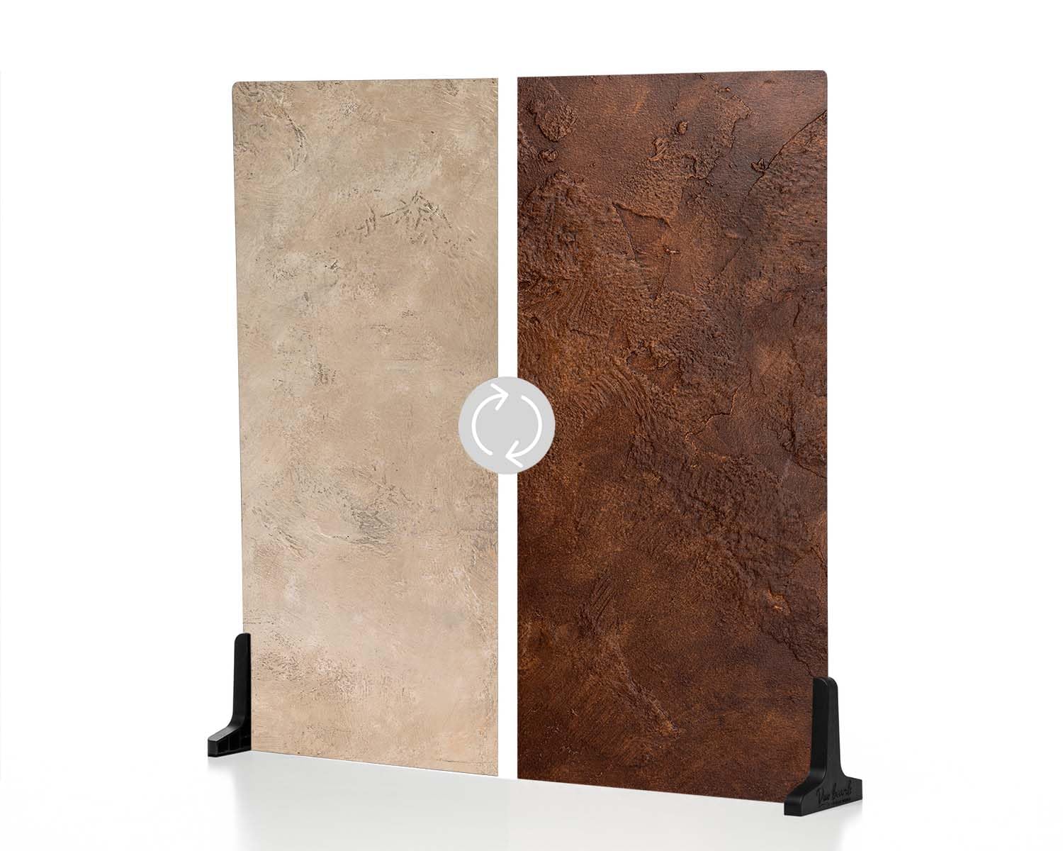 V-FLAT WORLD Duo Board Product Backdrop - 2-Sided Background for Item & Food Photography - Includes 2 Legs & Mat - 24" x 24", Dark Roast/Moroccan Mud