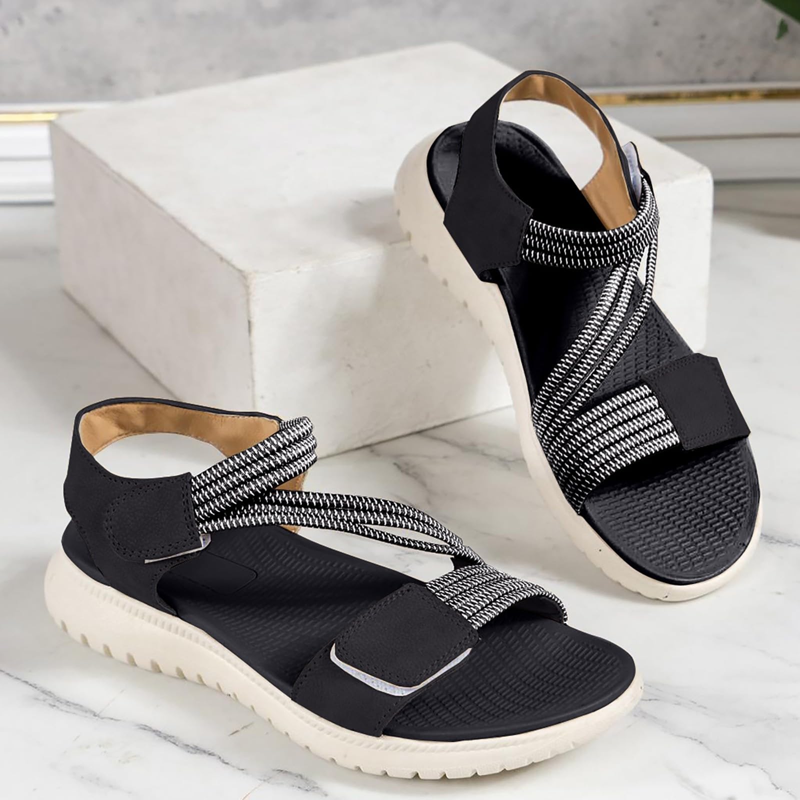 Genérico Sandalias Mujer Verano Zapatos Comodas Deportivas Barefoot Zapatillas Trekking Sapatos Planas Calzado Ergonómicas Sneakers Horma Ancha Sapatilhas Amortiguación Shoes