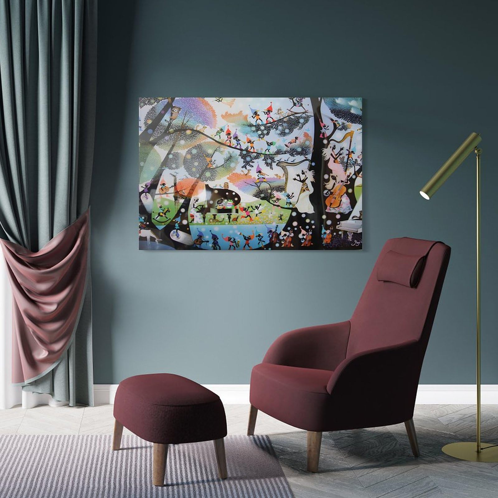 Amazon.co.jp: 藤城清治影絵の世界 泣いた赤鬼 絵画ポスター