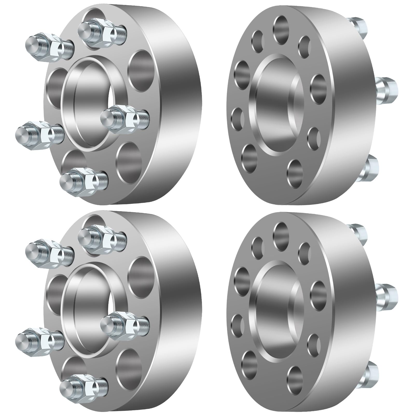 SCITOO 2Pcs 5x4.5 Wheel Spacers 1.5 inch for Ford Silver Wheel Adapters