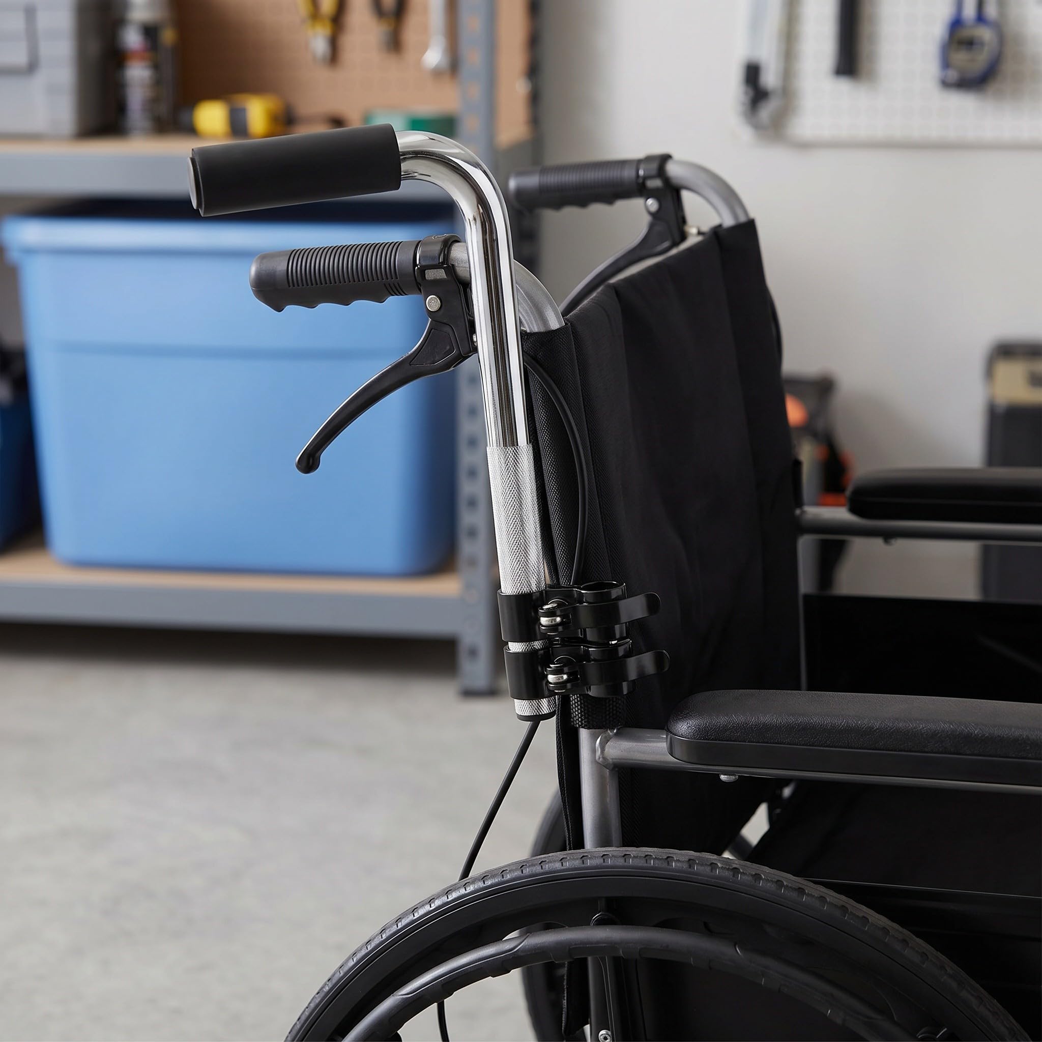 4 extensores de manillar para silla de ruedas: manillares de repuesto ajustables con agarre antideslizante y abrazadera de liberación rápida para sillas de transporte de adultos, personas