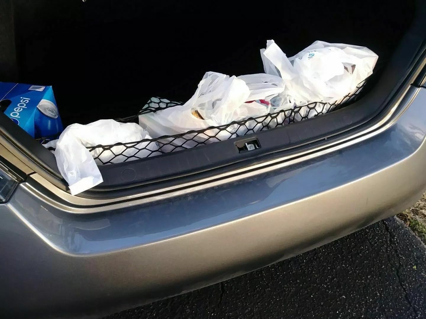 EACCESSORIES EA Rear Trunk Organizer Cargo Net for Nissan Altima 2013-2026 – Envelope Style Cargo Net for Sedan – Premium Mesh Car Trunk Organizer