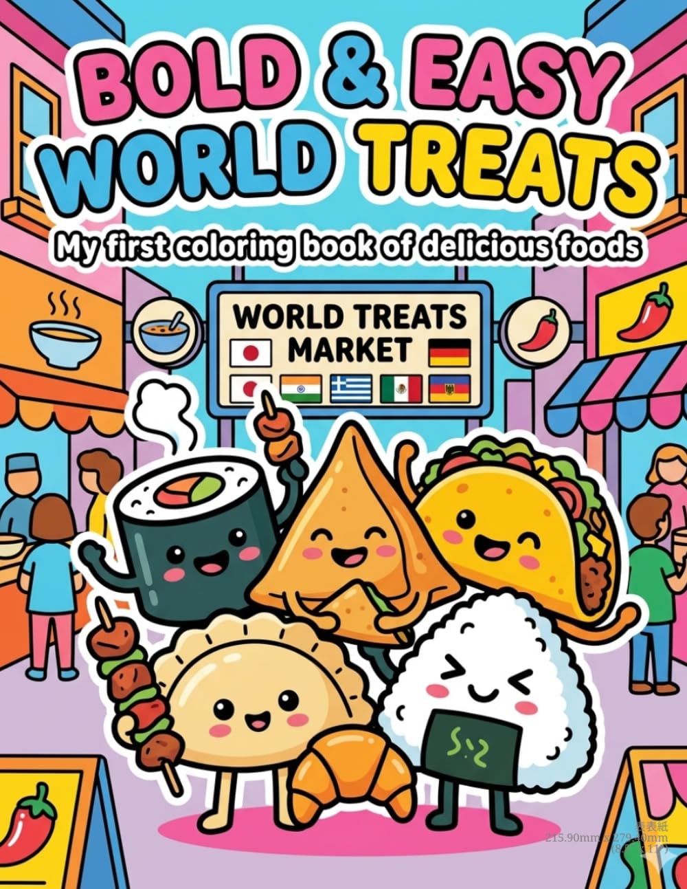 World Street Food Coloring Book: Bold and Easy Designs Featuring Global Street Foods for Relaxation and Fun (World Food Coloring Book Series)