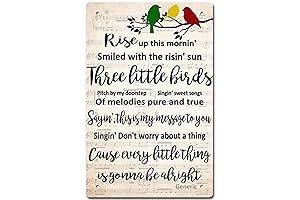 Retro, Three Little Birds Lyric Music Gift, Every Little Thing is Gonna be Alright