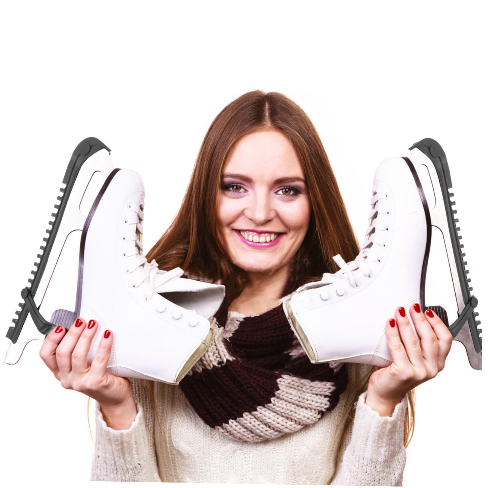 ifundom 2Pairs Portable Ice Skates Blade Covers Guards for Hockey and Figure Skating Protection for Skating Blades Easy to Use Present