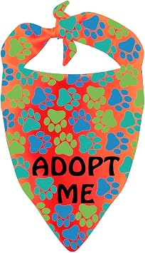 Rescue Dogs Bandana Adopt Me Triangle Dog Bandana Adoption Dog Pet Scarf Gift Adopt Me