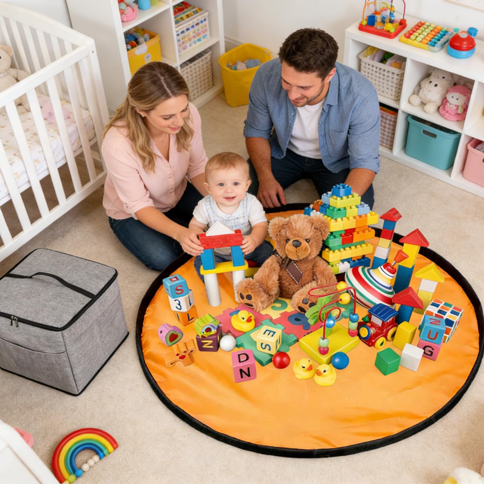 Organizador de Juguetes Infantil Contenedor Plegable con Gran Capacidad y