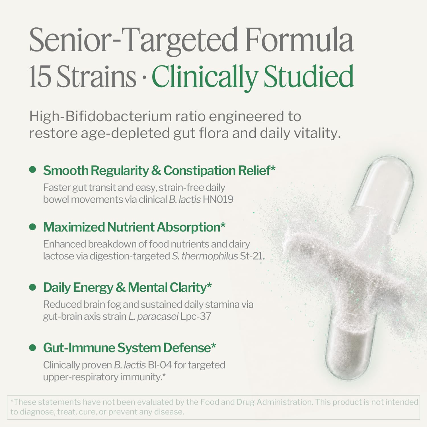 Life-Space Senior Probiotics for 60+ Years, Gut, Regularity & Immune Health — Amazon image 3