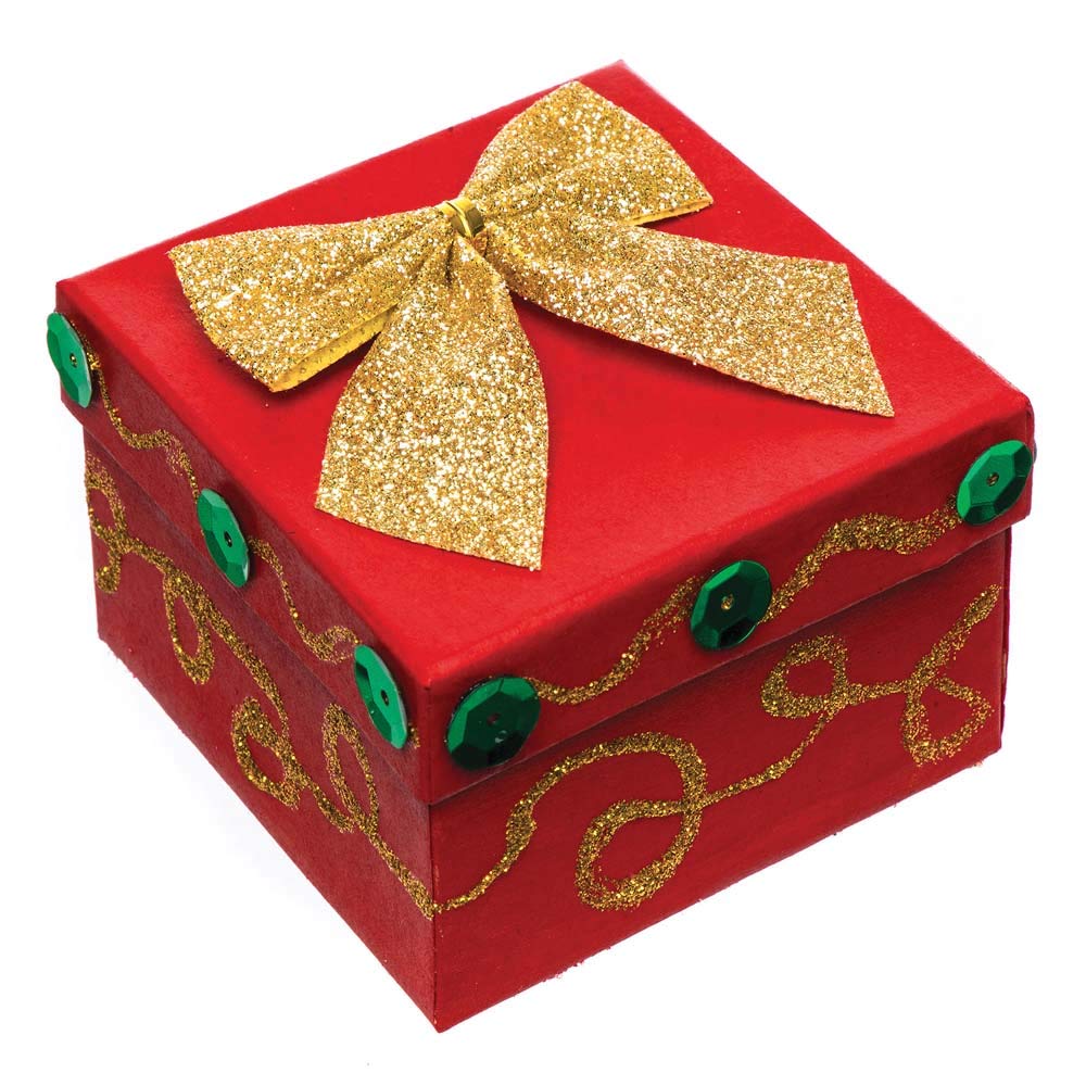Lazos Navideños Rojos Y Dorados Con Purpurina - Pack De 24 Unidades Para Manualidades Infantiles - Adornos Para árbol, Regalos, Tarjetas Y Decoración
