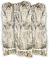 Vista 8 de ESPOIR & AMOUR Sabio blanco de 4 pulgadas – 3 barras de salvia espiritual para manchas, curación y ritual – Varillas de salvia atadas a mano