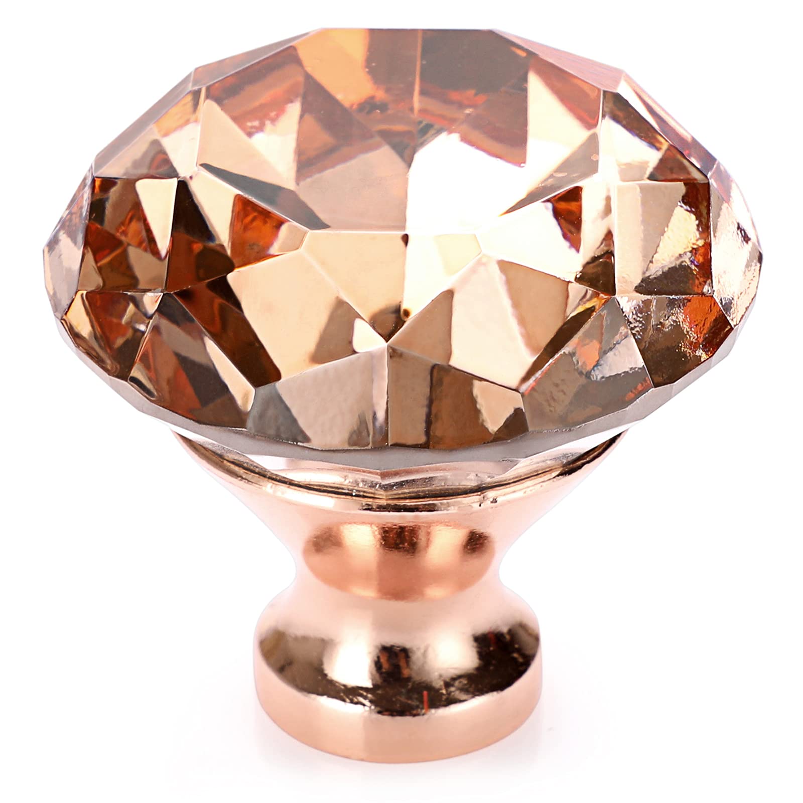 Rose Gold Crystal Knobs - Add Sparkle to Furniture -4 Rose Gold Crystal Knobs - Add Sparkle to Furniture -4