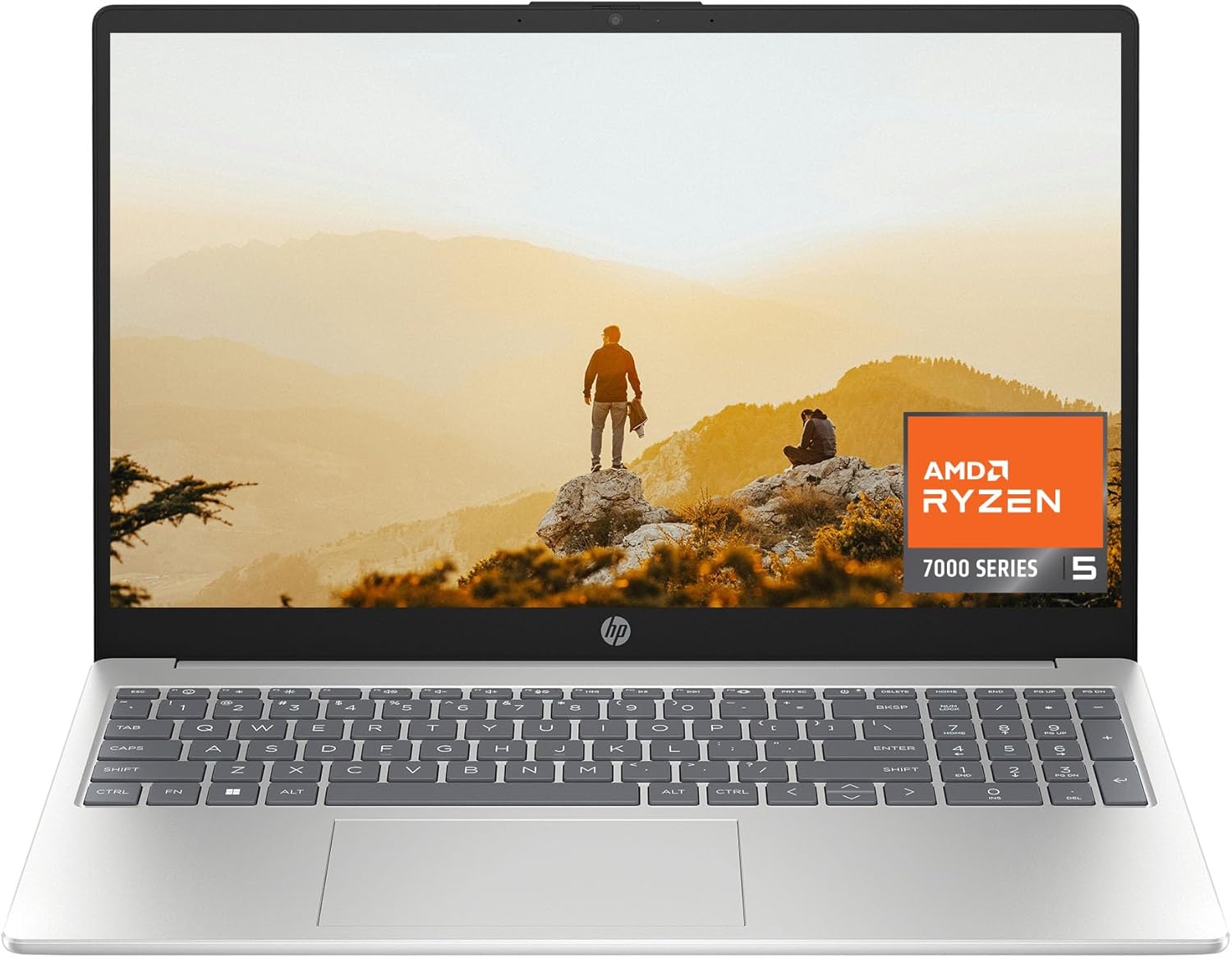 HP 15.6 inch Laptop, AMD Ryzen 5 7520U Processor, 16 GB RAM LPDDR5, 512 GB SSD, AMD Radeon Graphics, FHD (1920 x 1080) IPS, HP True Vision HD camera with privacy shutter, Windows 11 Home (15-fc0006ca)