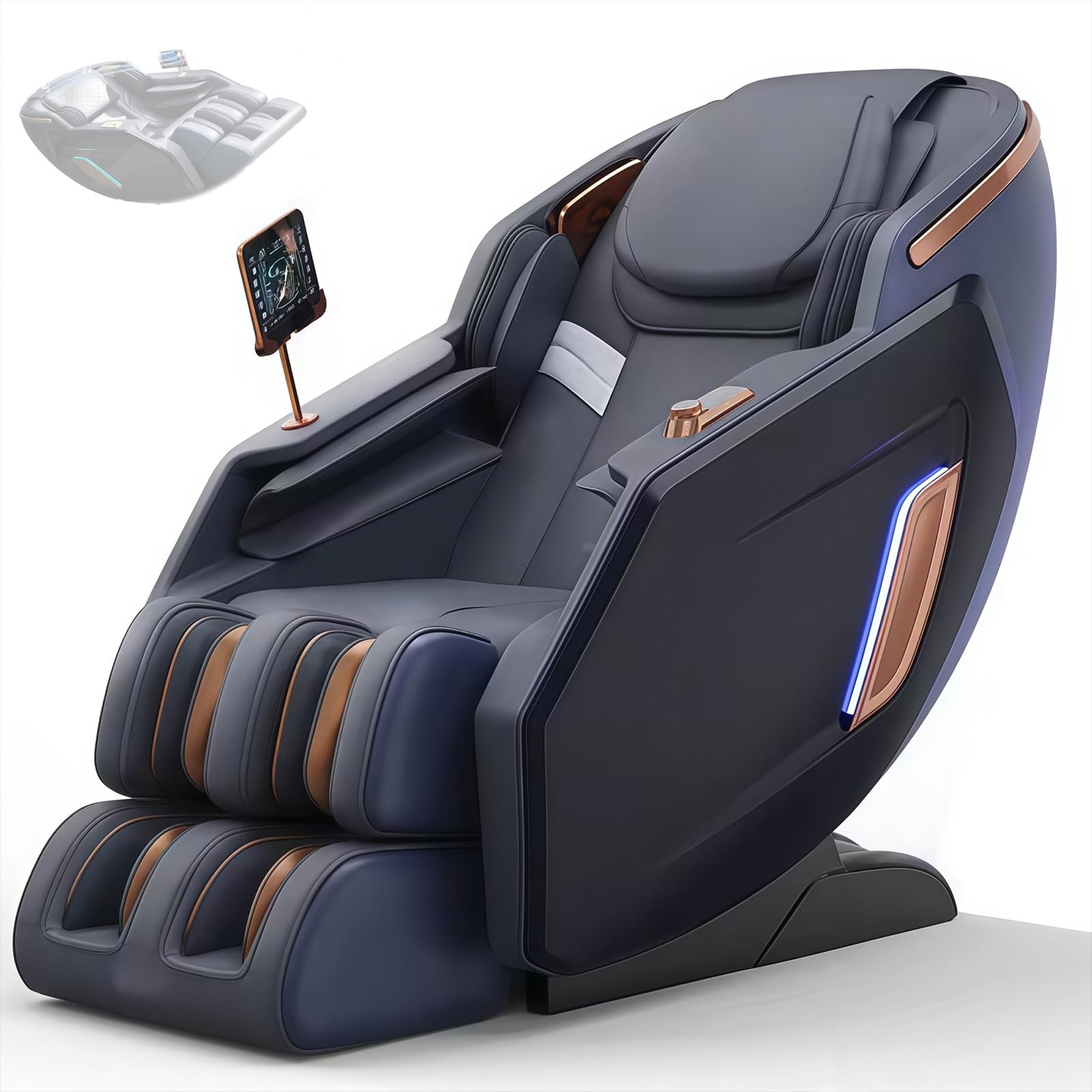 Sillón De Masaje, De Masaje Desde El Cuello hasta Los Pies, Altavoz Bluetooth, Sillón Reclinable Eléctrico para El Hogar Y La Oficina.