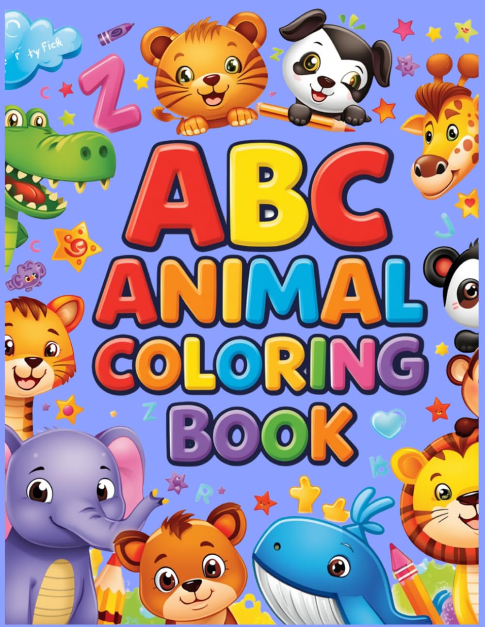 ABC Animal Coloring Book: Alphabet Animal Coloring Book for Kids Ages 3–8 | Preschool Activity Book Featuring Cute Animals for Coloring, Learning, and Creativity