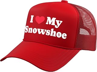I Love My Snowshoe White Boots Trucker Hat with Adjustable Mesh Back