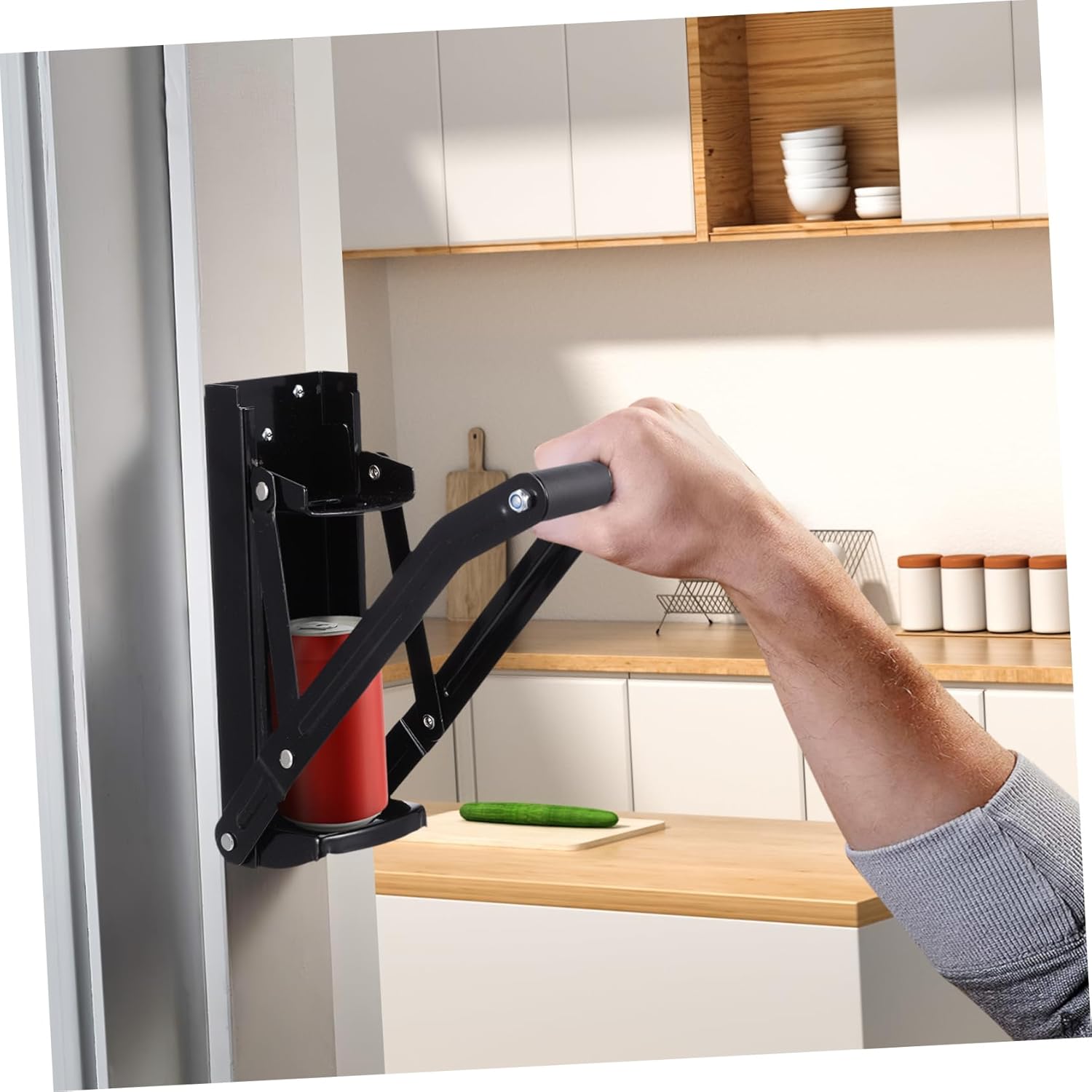 PRETYZOOM Metal Can Crusher Bottle Opener Garbage Can Crusher Heavy Duty Metal Can Smasher Soda Can Smasher Wall Mounted Wall-mounted Stainless Steel