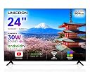 UNICRON TE 24” INCH HD Ready Android Smart LED TV, WiFi Enabled, 30W Sound Speaker, Built-in Apps Compatible (YouTube, Netflix, Prime Video), Mobile Screencast gallery image
