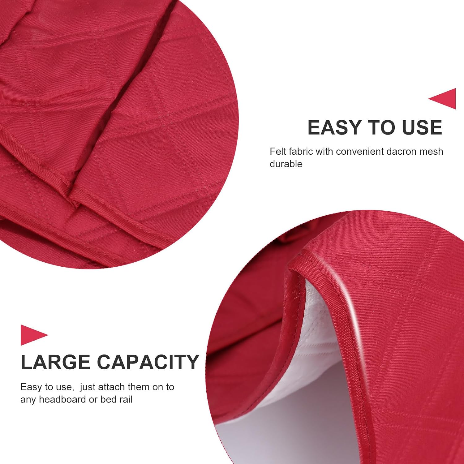 Red Hanging Organizer with Multiple Compartments