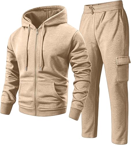 ASUIU Mens Track Suit Pullover Long Sleeve Hoodie Men Tracks