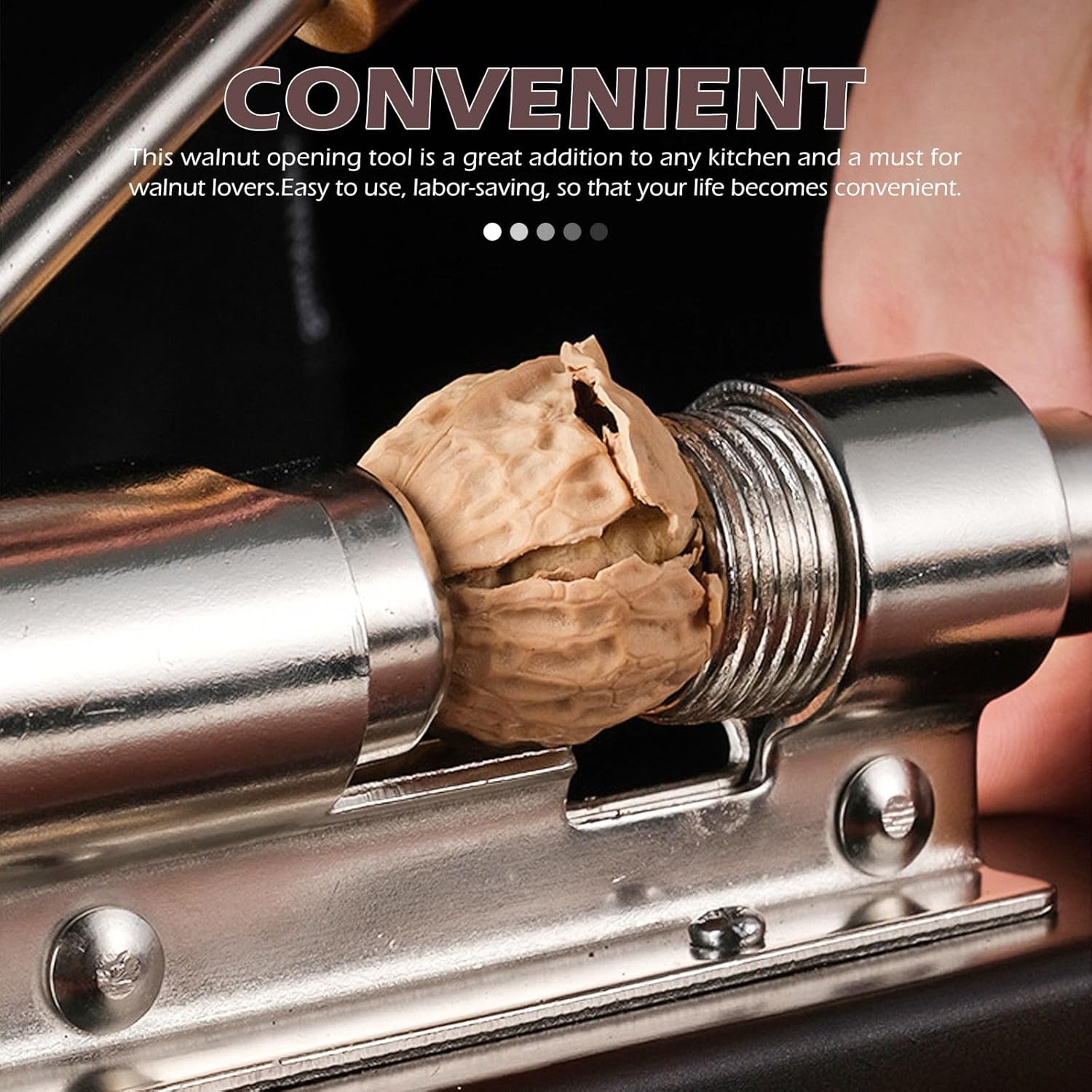 Multi-function Walnut Cracking Tool Sturdy Desktop Nut Opener with Wear-resistant Plier for Household Use and Convenient Nut Shelling