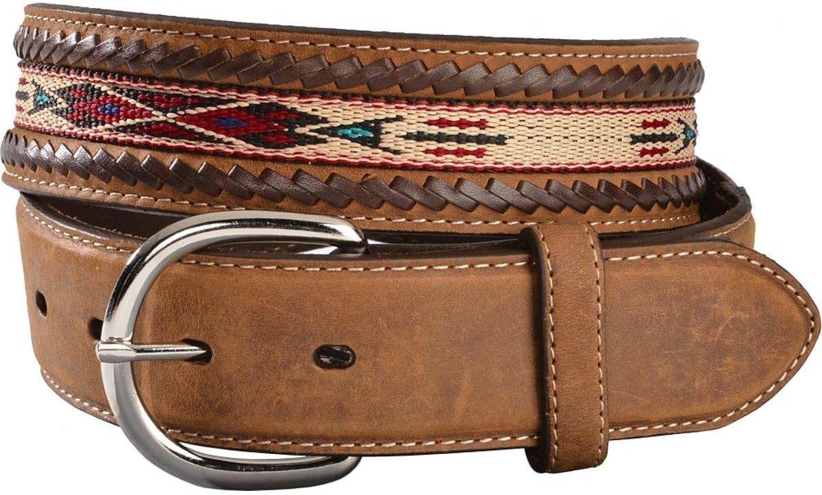Men's Leather Braid Leather Belt