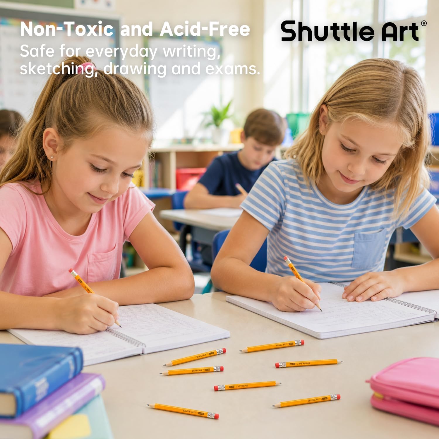 Shuttle Art 1200 Pack Golf Pencils Bulk, Pre-Sharpened Pencils with Eraser image 2