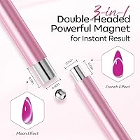 Vista 7 de modelones Imán de esmalte de gel de ojo de gato, bolígrafo magnético 3 en 1 y en forma de corazón para herramienta de arte de uñas, cilíndrico