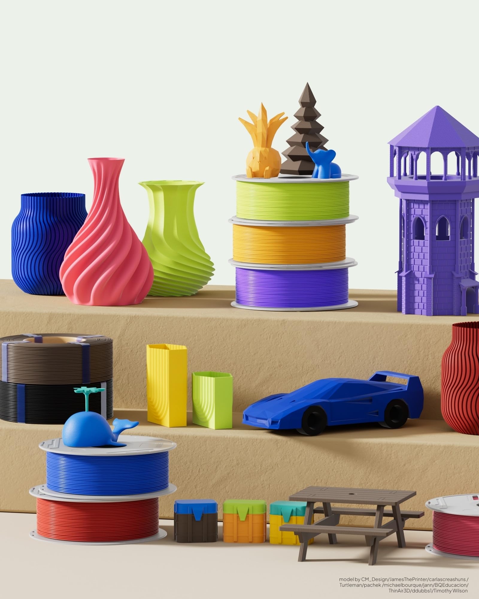 ELEGOO PLA Basic Refill Filament 1,75 mm czarny biały szary czerwony 4 kg | Filament do druku 3D bez szpulki, wysoka dokładność średnicy, pasuje do większości szpulek wielokrotnego użytku
