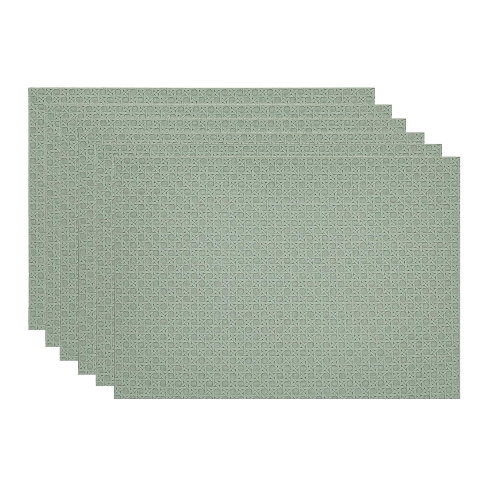 Set de table vert plastique pour repas de famille et dessous de table lavable chic
