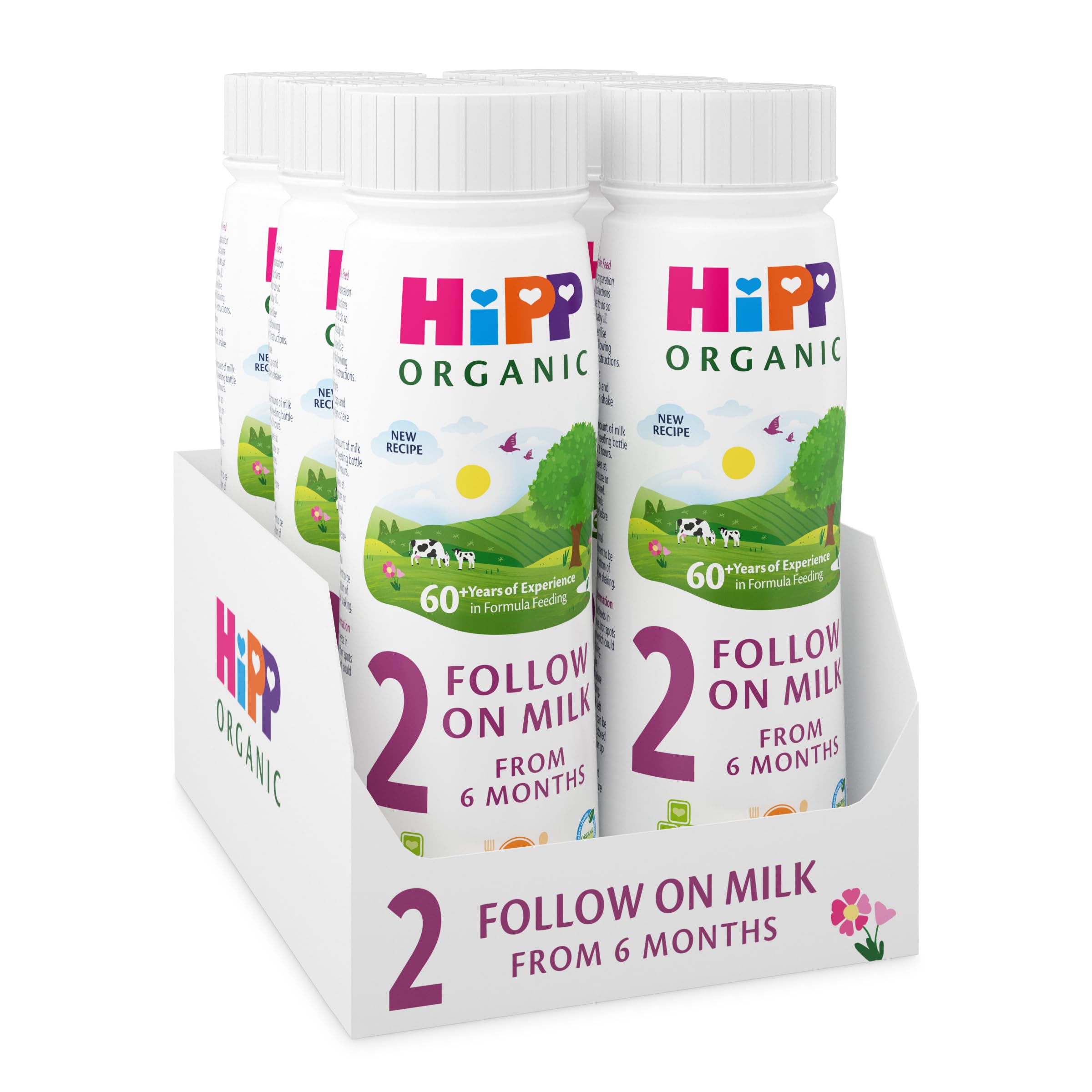 HiPP Organic 2 Follow on Baby Milk Ready to feed liquid formula, From 6 months 200ml (Pack of 6)