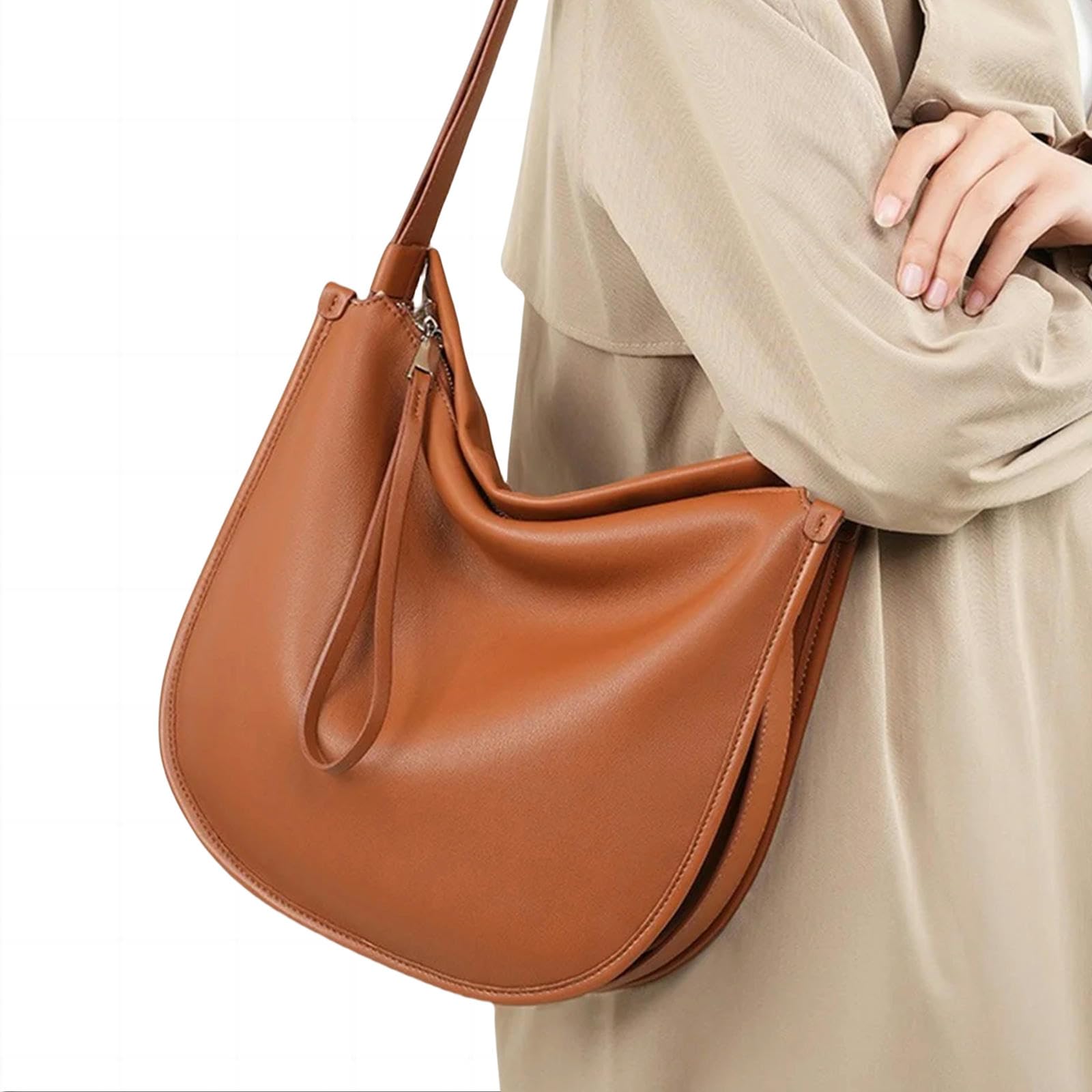 Umhängetasche Damen Damen Handtasche Retro Große Kapazität Frauen Crossbody Tasche Einfache Frauen Crossbody Tasche-braun-ca 32cm-5cm-26cm