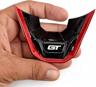 AutoRyd Car GT Steering Wheel Badge for Taigun 2025 to 2026 Year Onwards Car Steering Wheel Trim GT Badge (Red & Black) Price In India
