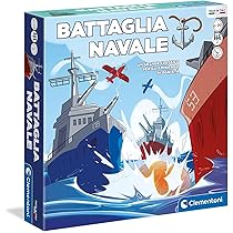 Clementoni – Battaglia Navale, Gioco da Tavolo di Strategia e Logica, per Bambini 6+ Anni e Adulti, con 2 Tabelloni, Idea Regalo Made in Italy, Lingua Italiana, 16635