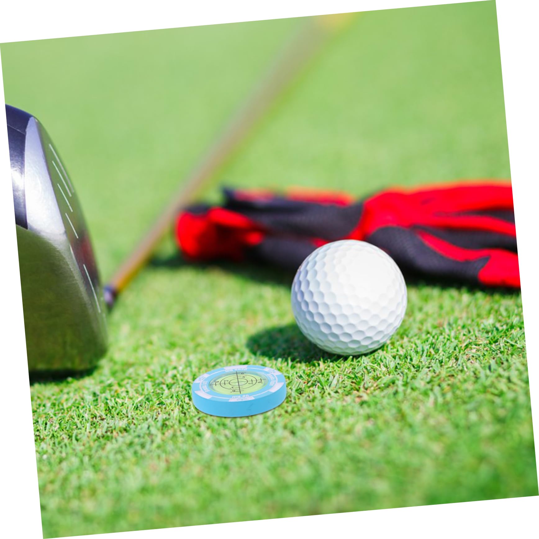 BESPORTBLE Golf Waage Golf-Putting-Hilfe Golfclubs Markierungen Golf-Divot-Tool Vorlage Zur Markierung Von Golfbällen Golf-ausrichtungsstäbe Golfzähler Ballmarker Golf Zinklegierung Sky-Blue