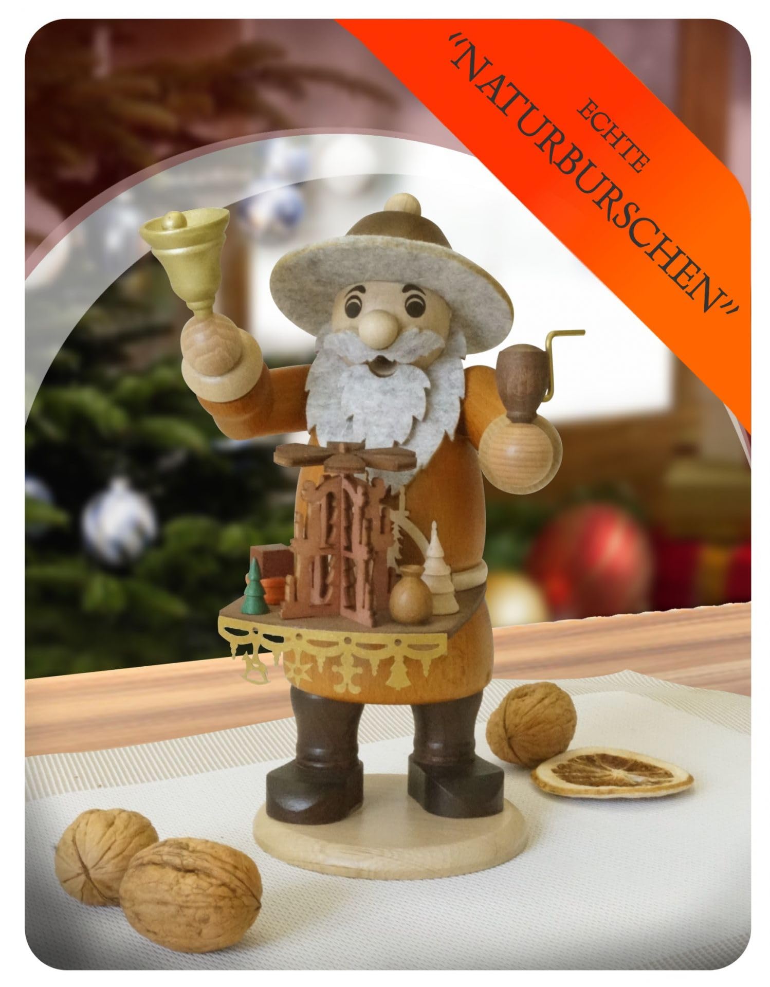 Marchand du ventre figurine d'encens Rudolphs Schatzkiste pour table de Noël