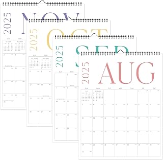 Wall Calendar 2025-2026, 17 Monthly Wall Calendar from August 2025 to December 2026, 14.5" x 11.5" Large Calendar 2025-2026 Vertical for Home&Office Planning