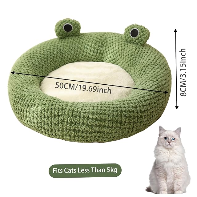 Foto 5 de 7 de Cama para Gatos con Forma de Rana, Cama térmica Larga de Felpa para Mascotas