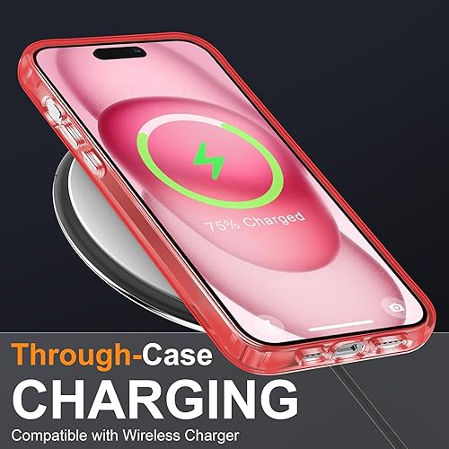 Vista 54 de MOCCA Funda transparente compatible con iPhone 15, no amarillea, compatible con carga inalámbrica, delgada, a prueba de golpes, transparente, a