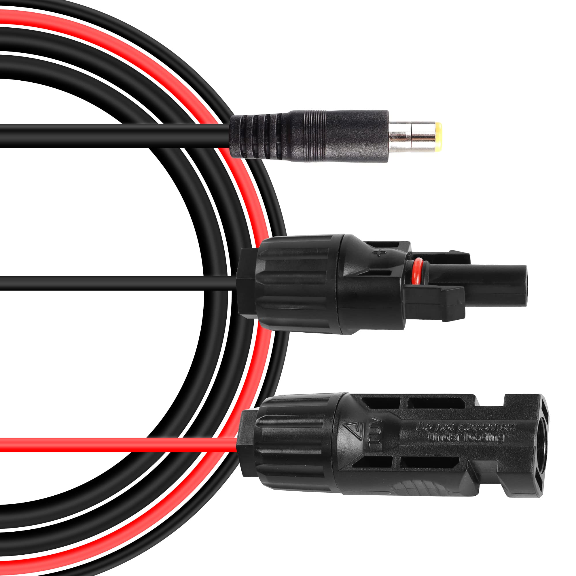 GINTOOYUN DC7909 Y-splitter-adapterkabel, 14 AWG DC, 8 mm, één bus naar twee stekkers, netsnoer voor draagbare energiecentrales, zonnepaneel, powerbank op zonne-energie enz. (2 FT) (stijl 2 GINTOOYUN DC7909 Y-splitter-adapterkabel, 14 AWG DC, 8 mm, één bus naar twee stekkers, netsnoer voor draagbare energiecentrales, zonnepaneel, powerbank op zonne-energie enz. (2 FT) (stijl 2