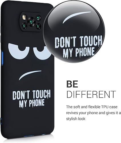 Miniatura 3 de kwmobile Funda de silicona TPU compatible con Xiaomi Poco X3 NFCPoco X3 Pro - Funda suave - Líneas abstractas BlancoNegro