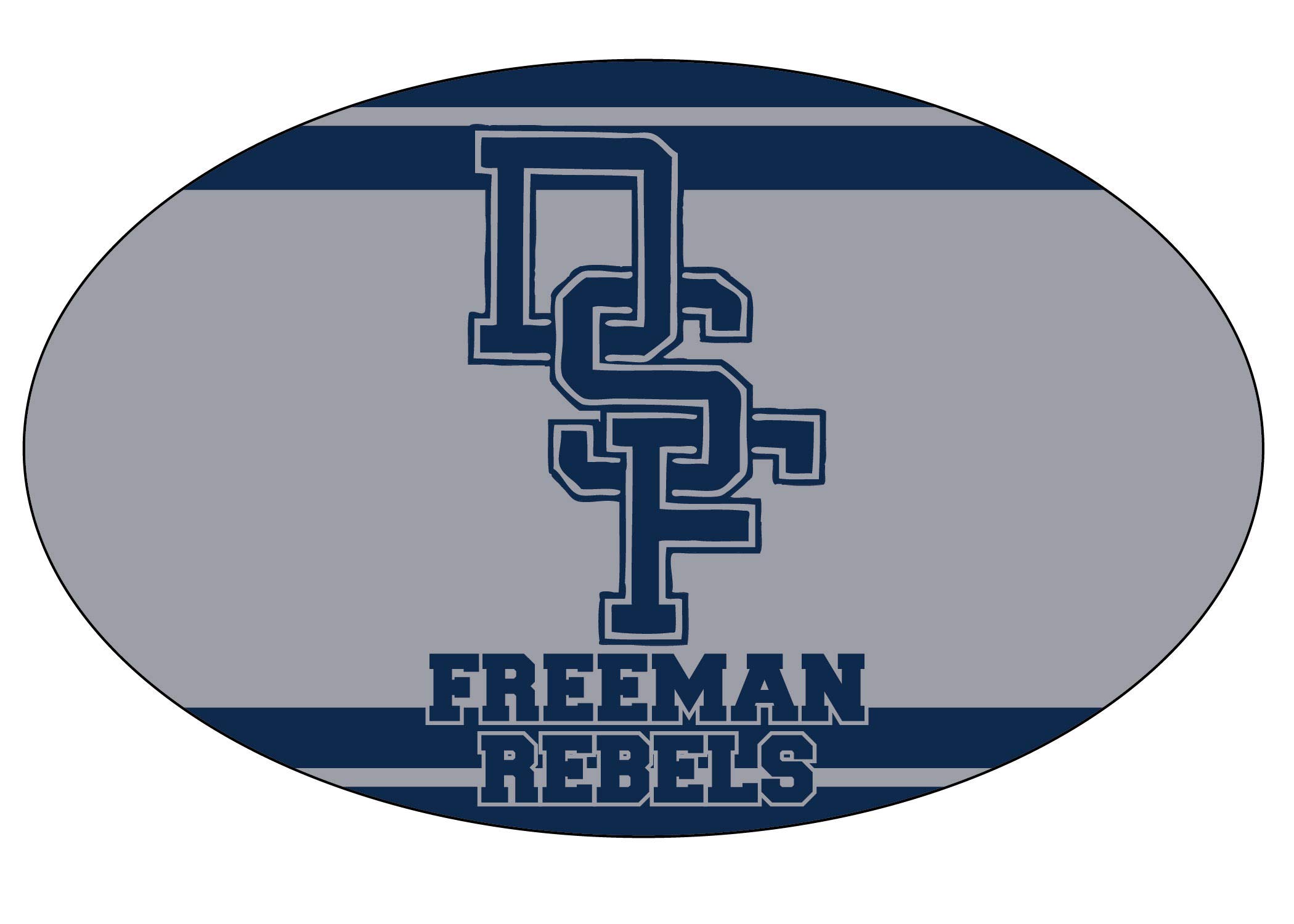 R and R Imports, Inc Douglas Southall Freeman High School Rebels Henrico Richmond Virginia Sports Team Oval Car Fridge Magnet