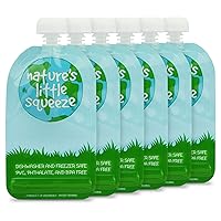 Vista 18 de WeeSprout Bolsas de comida reutilizables con doble cremallera (verde, 7 onzas líquidas)