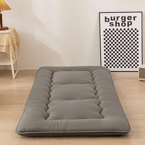 Japanese Floor Mattress,Thick Futons Sofa Couch Bed,Thicken Sleeping Pad,Foldable Roll Up Floor Futon for Adults,Tatami Mat Dormitory Bed Lounger,4